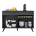 Balcão Cozinha 120cm 2 Portas 1 Gaveta Veneza Multimóveis V3680 Preto
