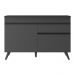Balcão Cozinha 120cm 2 Portas 1 Gaveta Veneza Multimóveis V3680 Preto