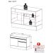 Balcão Cozinha 120cm com Rodapé 2 Portas 1 Gaveta Veneza Multimóveis V2117 Branco