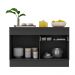 Balcão Cozinha 120cm com Rodapé 2 Portas 1 Gaveta Veneza Multimóveis V2117 Preto