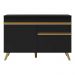 Balcão Cozinha Gabinete Pia 120 cm 2 Portas 1 Gaveta Veneza GB Multimóveis Preto
