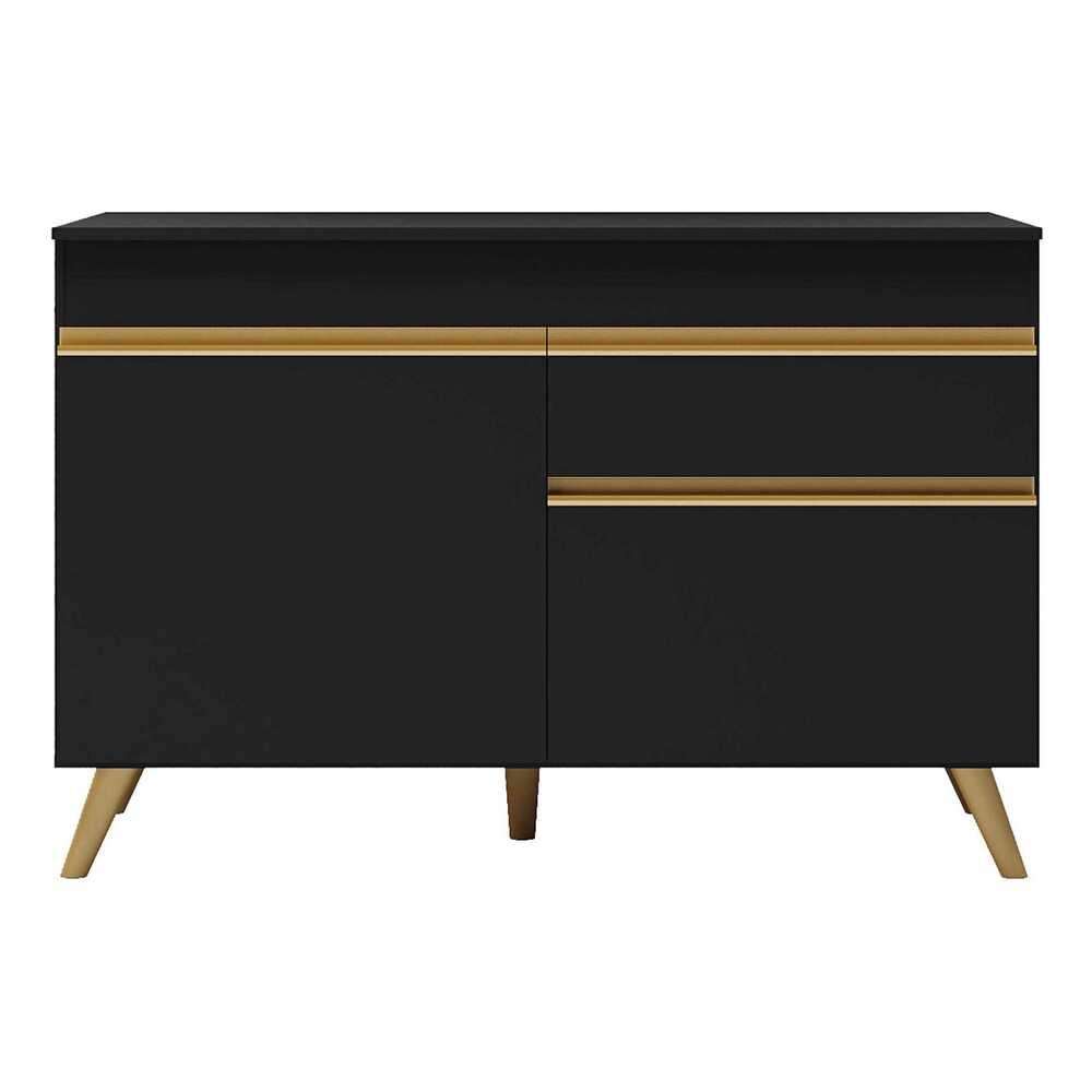 Balcão Cozinha Gabinete Pia 120 cm 2 Portas 1 Gaveta Veneza GB Multimóveis Preto
