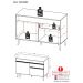 Balcão Cozinha Gabinete Pia 120 cm 2 Portas 1 Gaveta Veneza GB Multimóveis Preto