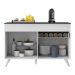 Balcão Cozinha Gabinete Pia 120 cm 2 Portas 1 Gaveta Veneza Multimóveis MP3680.891 Branco
