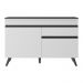 Balcão Cozinha Gabinete Pia 120 cm 2 Portas 1 Gaveta Veneza Multimóveis MP3680.964 Branco/Preto