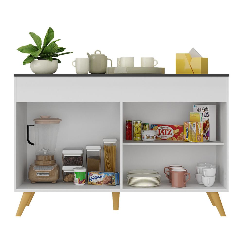 Balcão Cozinha Gabinete Pia 120 cm 2 Portas Veneza Multimóveis MP3738 Branco