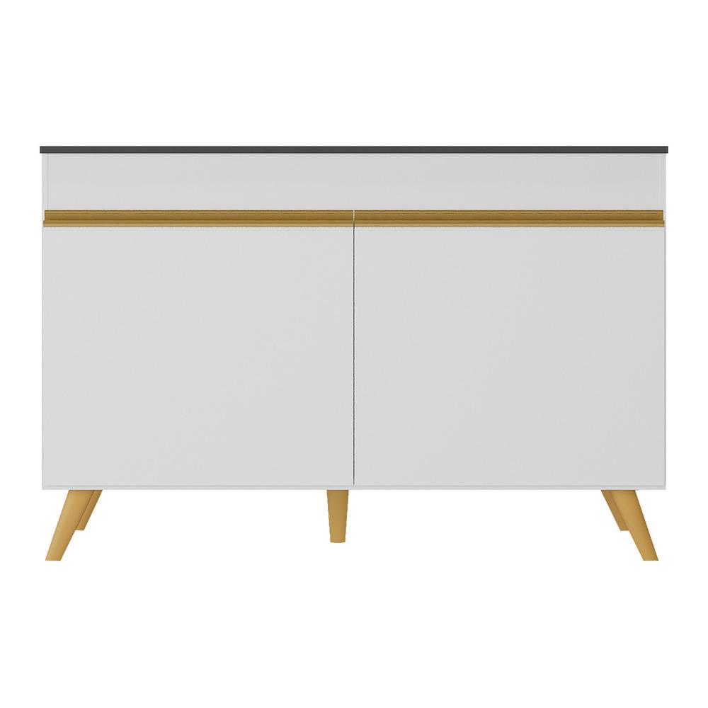 Balcão Cozinha Gabinete Pia 120 cm 2 Portas Veneza Multimóveis MP3738 Branco