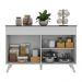 Balcão Cozinha Gabinete Pia 120 cm 2 Portas Veneza Multimóveis MP3738 Branco/Branco