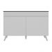 Balcão Cozinha Gabinete Pia 120 cm 2 Portas Veneza Multimóveis MP3738 Branco/Branco