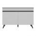 Balcão Cozinha Gabinete Pia 120 cm 2 Portas Veneza Multimóveis MP3738 Branco/Preto