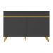Balcão Cozinha Gabinete Pia 120 cm 2 Portas Veneza Multimóveis MP3738 Preto