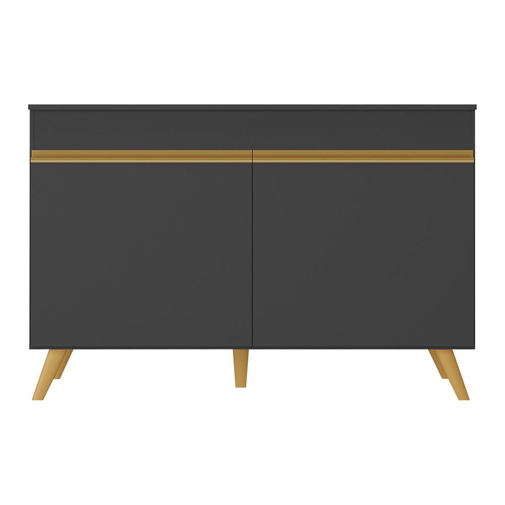 Balcão Cozinha Gabinete Pia 120 cm 2 Portas Veneza Multimóveis MP3738 Preto