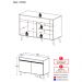 Balcão Cozinha Gabinete Pia 120cm 2 Portas Veneza Multimóveis V3738 Preto/Branco