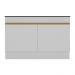 Balcão Cozinha Gabinete Pia 120cm 2 Portas com Rodapé Veneza Multimóveis MP2239 Branco/Dourado