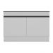 Balcão Cozinha Gabinete Pia 120cm 2 Portas com Rodapé Veneza Multimóveis MP2239 Branco/Preto