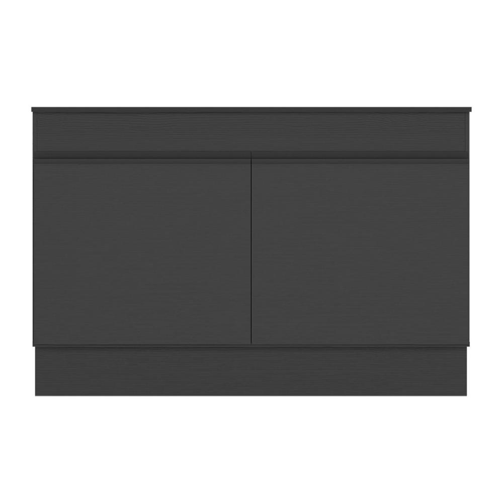 Balcão Cozinha Gabinete Pia 120cm 2 Portas com Rodapé Veneza Multimóveis MP2239 Preto