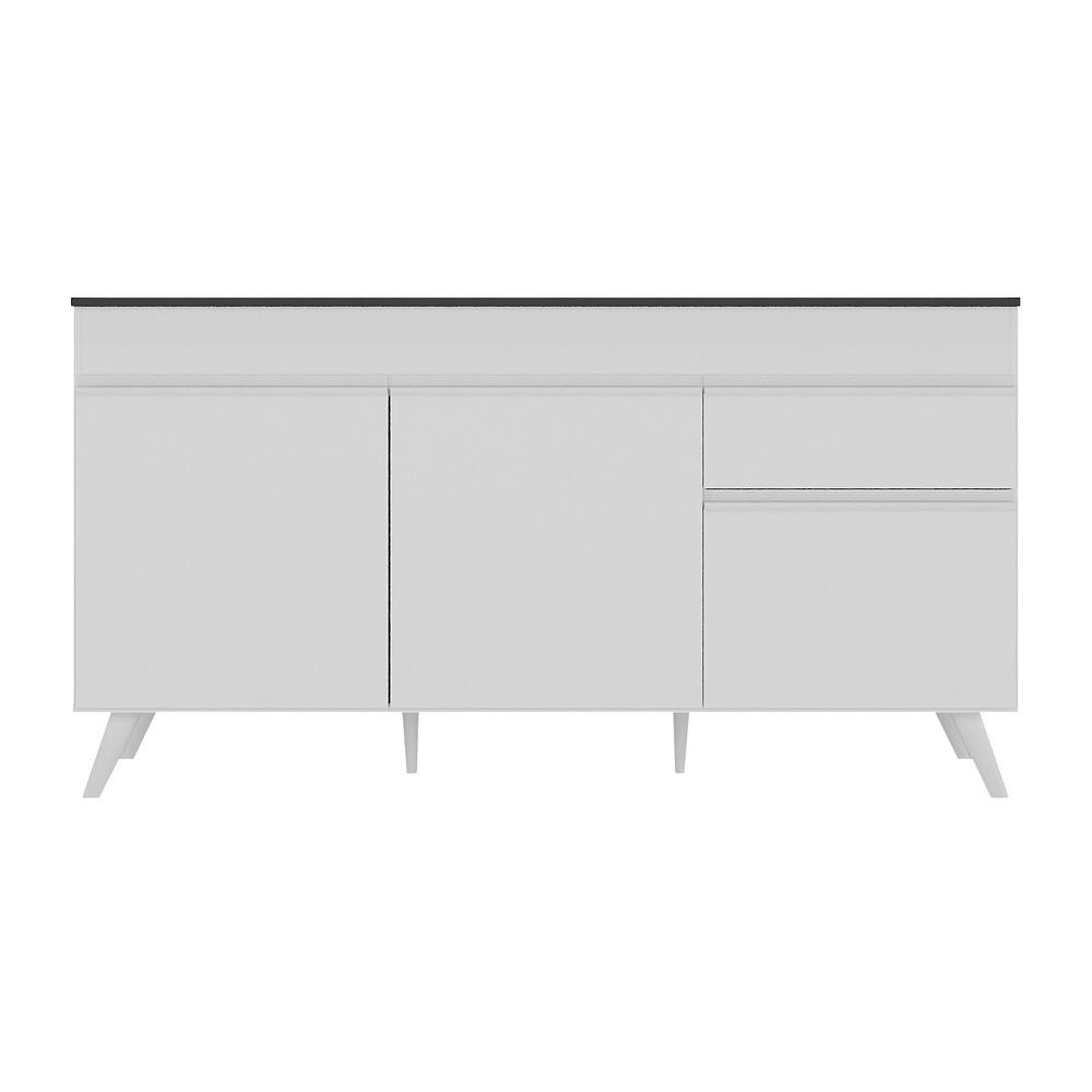 Balcão Cozinha Gabinete Pia 150 cm 3 Portas 1 Gaveta Veneza Multimóveis MP2072.891 Branco