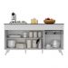 Balcão Cozinha Gabinete Pia 150 cm 3 Portas 1 Gaveta Veneza Multimóveis MP3740.891 Branco