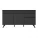 Balcão Cozinha Gabinete Pia 150 cm 3 Portas 1 Gaveta Veneza Multimóveis MP3740.895 Preto