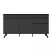 Balcão Cozinha Gabinete Pia 150cm 3 Portas 1 Gaveta Veneza Multimóveis V3740 Preto