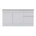 Balcão Cozinha Gabinete Pia 150cm com Rodapé 3 Portas 1 Gaveta Veneza Multimóveis V2115 Branco
