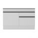 Balcão Cozinha c/ Rodapé Gabinete Pia 120 cm 2 rtas 1 Gav Veneza Multimóveis MP2117.964 Branco/Preto