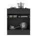Balcão Cozinha c/ Rodapé para Cooktop 70 cm 1 Porta 1 Gav Veneza Multimóveis MP2118.898 Preto/Branco