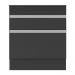 Balcão Cozinha c/ Rodapé para Cooktop 70 cm 1 Porta 1 Gav Veneza Multimóveis MP2118.898 Preto/Branco