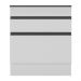 Balcão Cozinha c/ Rodapé para Cooktop 70 cm 1 Porta 1 Gav Veneza Multimóveis MP2118.964 Branco/Preto