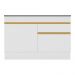 Balcão Cozinha com Rodapé Gabinete Pia 120 cm 2 Portas 1 Gaveta Veneza GW Multimóveis MP2117 Branco