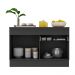 Balcão Cozinha com Rodapé Gabinete Pia 120 cm 2 Portas 1 Gaveta Veneza Multimóveis MP2117.895 Preto