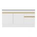 Balcão Cozinha com Rodapé Gabinete Pia 150 cm 3 Portas 1 Gaveta Veneza GW Multimóveis MP2107 Branco