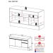 Balcão Cozinha com Rodapé Gabinete Pia 150 cm 3 Portas 1 Gaveta Veneza Multimóveis MP2107.891 Branco