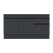 Balcão Cozinha com Rodapé Gabinete Pia 150 cm 3 Portas 1 Gaveta Veneza Multimóveis MP2107.895 Preto