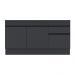 Balcão Cozinha com Rodapé Gabinete Pia 150 cm 3 Portas 1 Gaveta Veneza Multimóveis MP2115.895 Preto