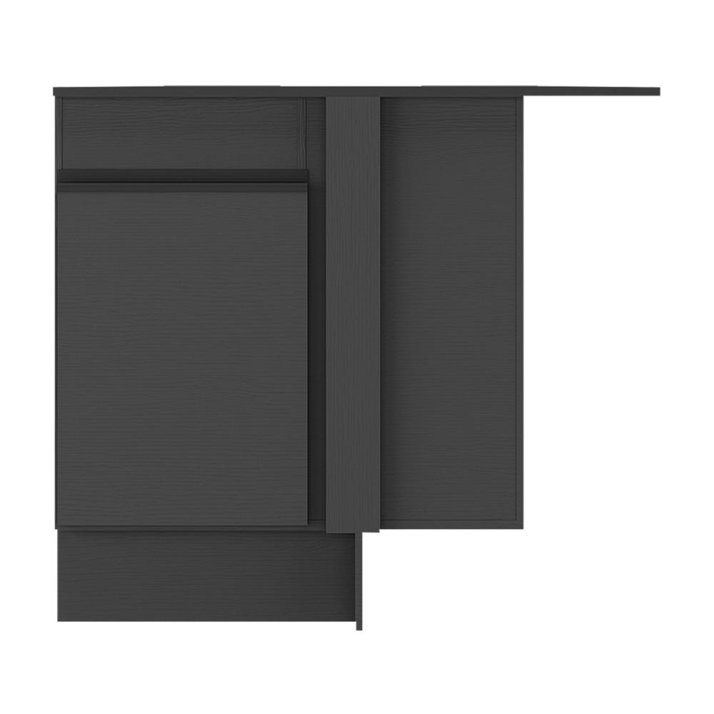 Balcão Cozinha com Rodapé de Canto 1 Porta Veneza Multimóveis MP2120.895 Preto