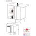 Balcão Cozinha com Rodapé de Canto 1 Porta Veneza Multimóveis MP2120.964 Branco/Preto