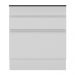 Balcão Cozinha com Rodapé para Cooktop 70 cm 1 Porta 1 Gaveta Veneza Multimóveis MP2118.891 Branco