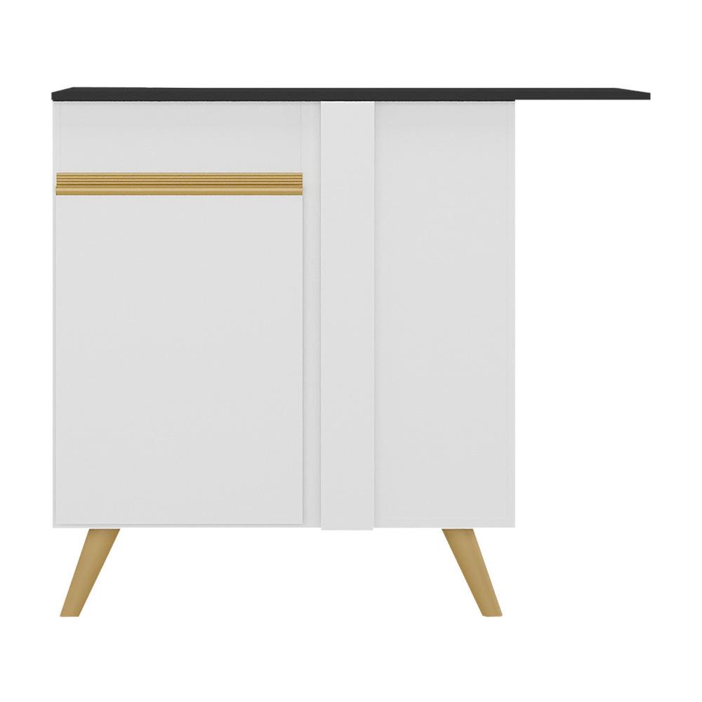 Balcão Cozinha de Canto 1 Porta Veneza GW Multimóveis MP3743 Branco