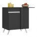 Balcão Cozinha de Canto 1 Porta Veneza Multimóveis MP3743.898 Preto/Branco