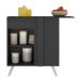 Balcão Cozinha de Canto 1 Porta Veneza Multimóveis MP3743.898 Preto/Branco