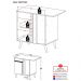 Balcão Cozinha de Canto 1 Porta Veneza Multimóveis MP3743.964 Branco/Preto