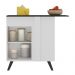 Balcão Cozinha de Canto 1 Porta Veneza Multimóveis MP3743.964 Branco/Preto