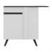 Balcão Cozinha de Canto 1 Porta Veneza Multimóveis MP3743.964 Branco/Preto