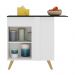 Balcão Cozinha de Canto 1 Porta Veneza Multimóveis V3743 Branco/Dourado