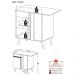 Balcão Cozinha de Canto 1 Porta Veneza Multimóveis V3743 Branco/Preto