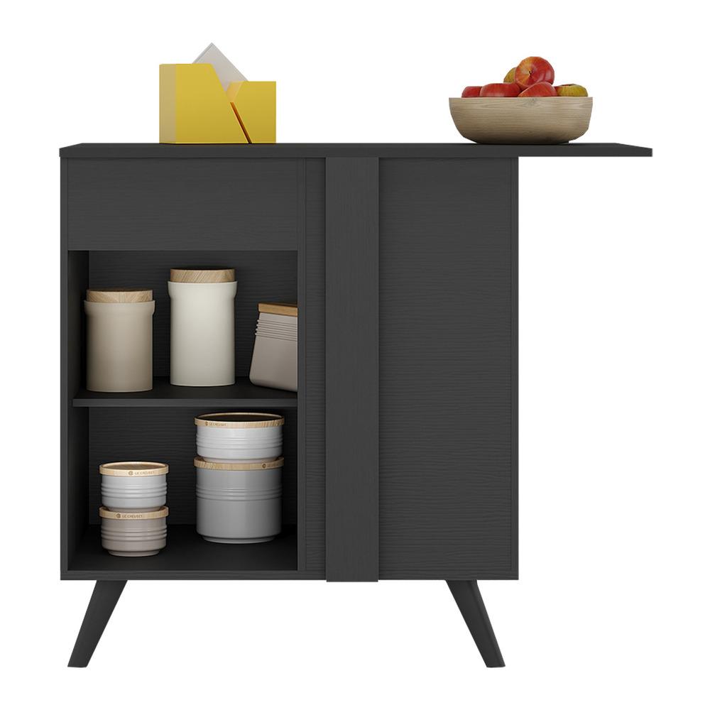 Balcão Cozinha de Canto 1 Porta Veneza Multimóveis V3743 Preto