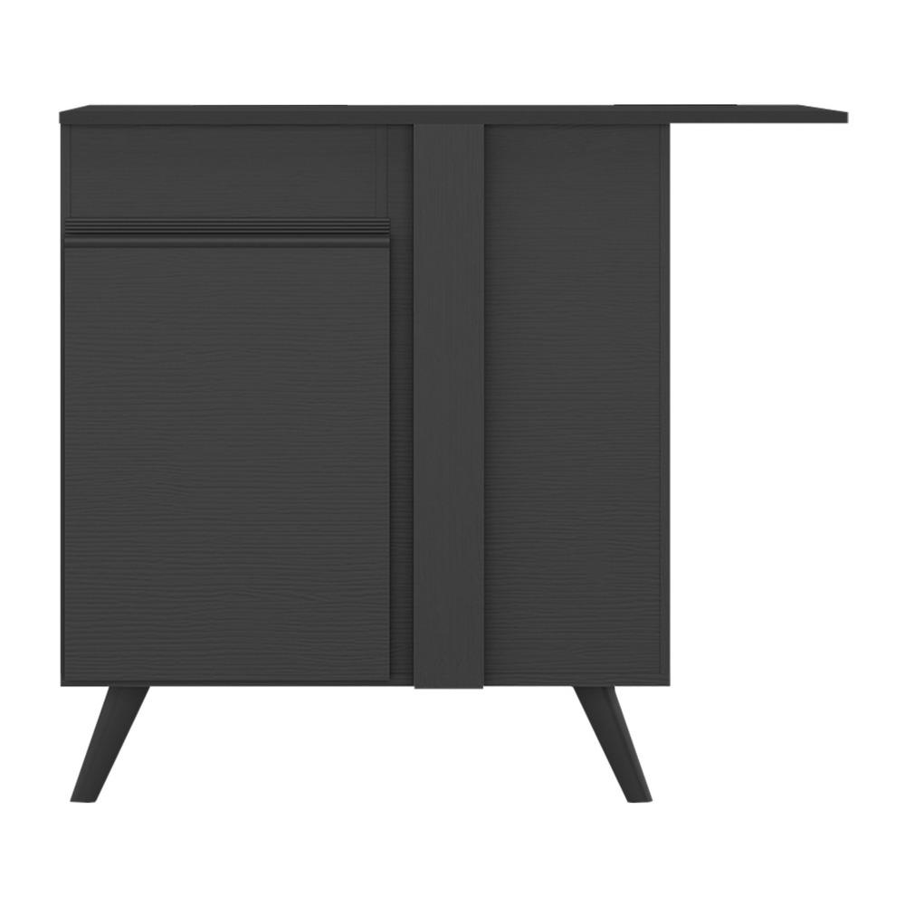 Balcão Cozinha de Canto 1 Porta Veneza Multimóveis V3743 Preto
