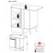 Balcão Cozinha de Canto com Rodapé 1 Porta Veneza Multimóveis V2120 Branco/Preto