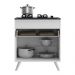 Balcão Cozinha para Cooktop 70 cm 1 Porta 1 Gaveta Veneza Multimóveis MP3706.891 Branco